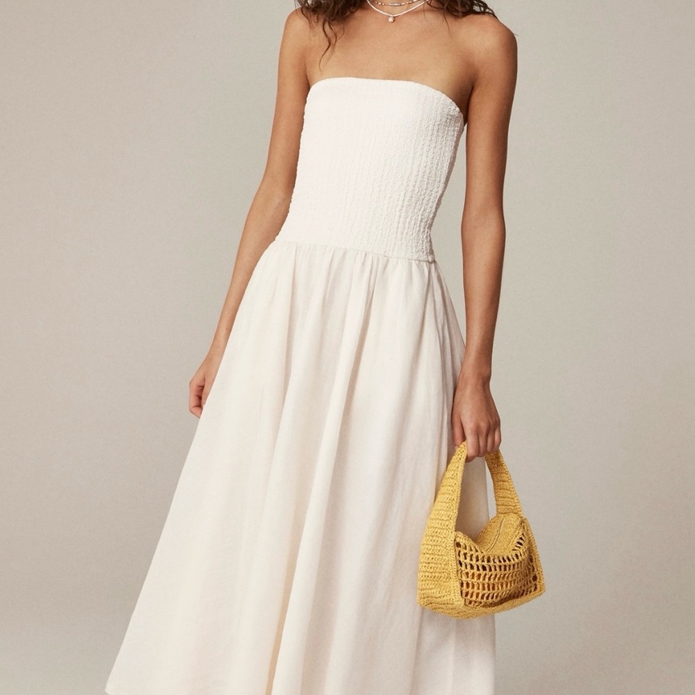 J. Crew Strapless Mixy Dress Small NWT